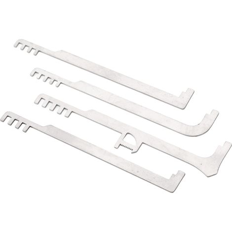 Ensemble d'outils en acier inoxydable en forme de peigne, outil à main portable universel en quatre pièces, outil de lutte contre l'incendie (1/5)