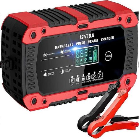Chargeur de voiture intelligent pour batterie lithium-fer-phosphate 12 V 10 A, compatible voitures et motos. (1/5)