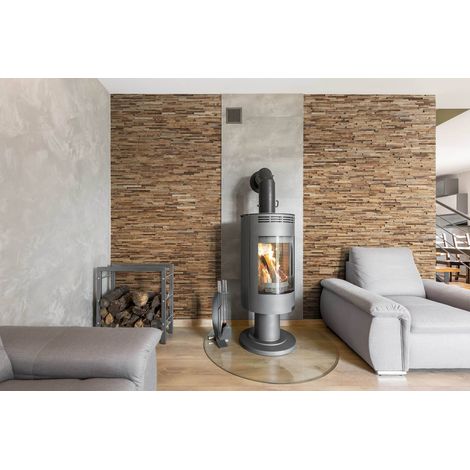 Panneau Mural Bois 3D Incognito - Vieux Bois Récupéré Brossé - 72x10cm - Épaisseur 5-24mm - Parement Décoratif - 1m²/14 Panneaux
