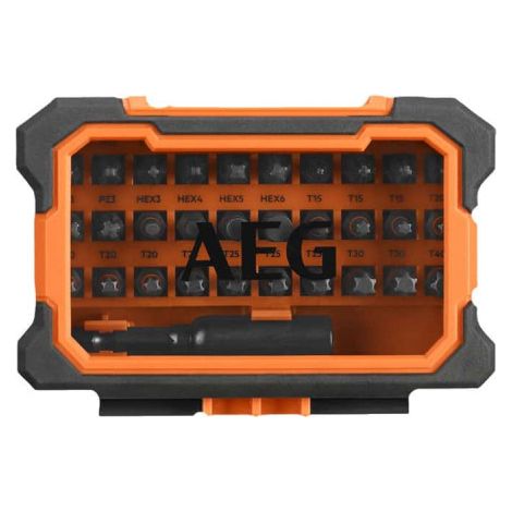 AEG – Coffret d'embouts pour visseuse – 31 pcs – Empreintes PH, PZ, T – Résistance élevée pour vissage impact – Porte embout magnétique 60mm - AAKSDK2531 (1/3)