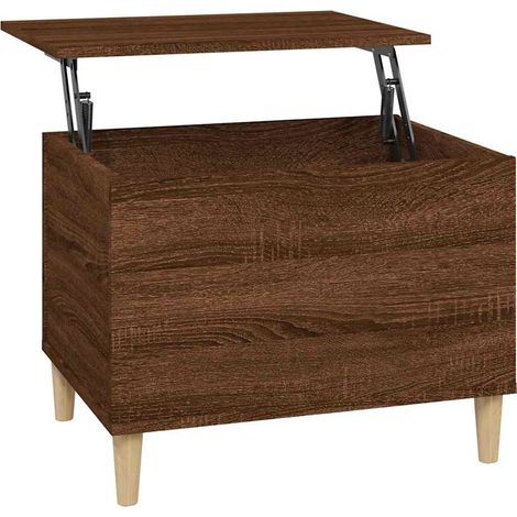 Table basse Table de salon Table de café Chêne marron 60x44,5x45 cm Bois d'ingénierie (1/5)