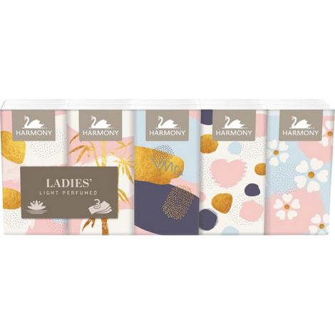 Lingettes parfumées pour les mains Harmony pour femmes, 3 plis, paquet de 10 x 10, (1/2)