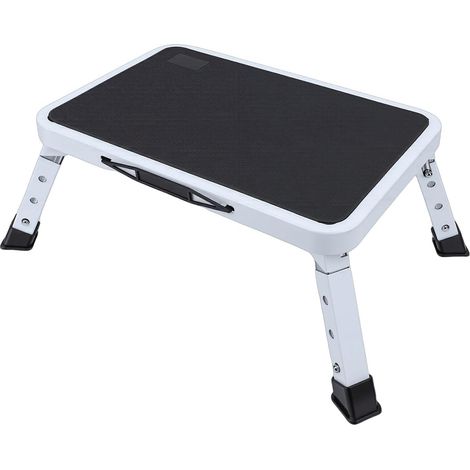 Adjustable 3-Step Step Ladder for RVs with Non-Slip Carbon Steel Platform, 330 LB Capacity, Lightweight Folding Ladder for Adults and Pets (1/5)