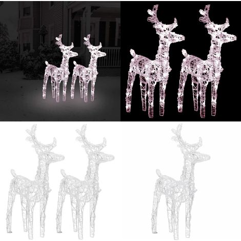 LED-Rentiere 2 Stk. Warmweiß 80 LEDs Acryl - LED-Dekoration - Weihnachtsdeko - Outdoor-Beleuchtung - Winterdeko - Gartenbeleuchtung - Home & Living (1/5)
