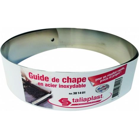 Taliaplast – Guide de chape acier inoxydable 2 m x 60 mm – Protection surface mortier – Déplacement facile – Résultat rapide et précis