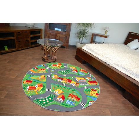 Tappeto kids CERCHIO LITTLE GOLIATH - velours multicolour rotondo 100 cm