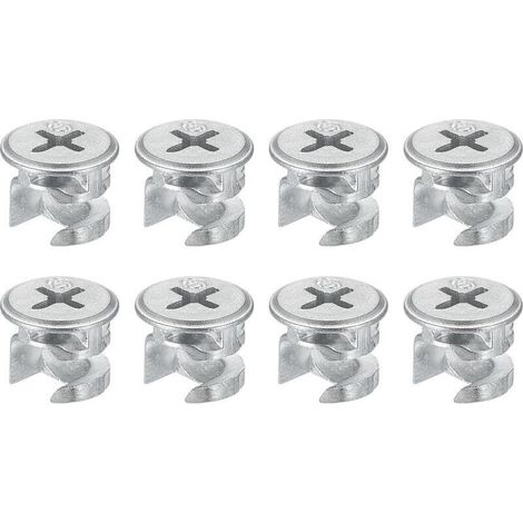 Cam Serrure Écrou pour Meubles, 8pcs 12x10mm Joint Connecteur Serrage Écrous Meubles Connexion Cam Raccords (1/4)