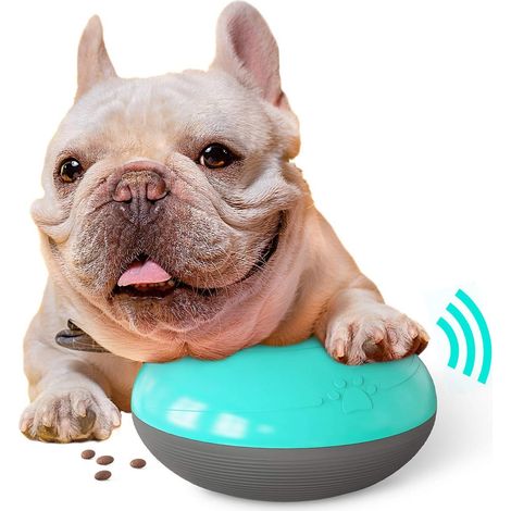 MINKUROW Hundefutter Ball Kleiner Futterspender Spiele Intelligenz Hund Interaktives Spielzeug Langsames Fressen für Hunde und Katzen (Blau) (1/5)