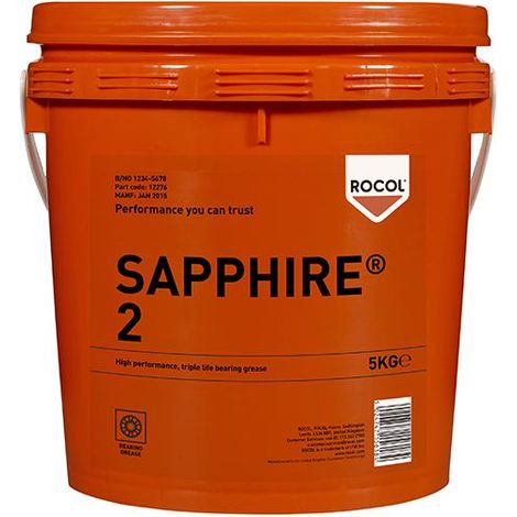 ROCOL 12176 SAPPHIRE 2 Bearing Grease Tub 5kg ROC12176 (1/3)