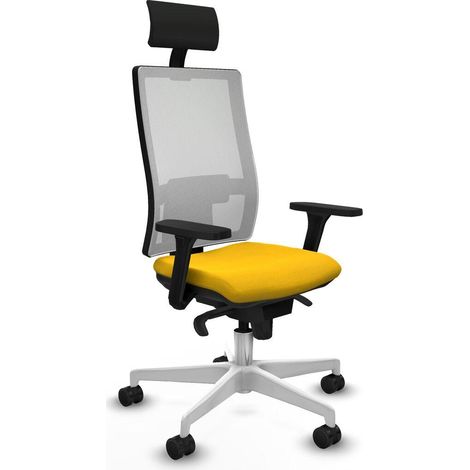 Piqueras y Crespo 3D026N1 Chaise de bureau jaune ergonomique (1/3)