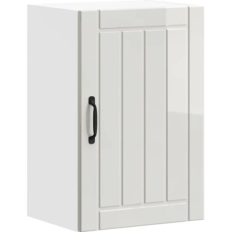 Pensile da cucina Lucca 40 x 31 x 60 cm pratico design a parete finitura lucida in legno composito bianco 020050144