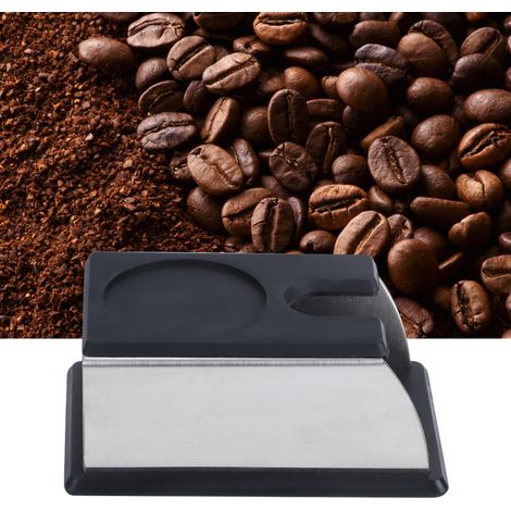 Support de tasseur à café antidérapant en acier inoxydable, accessoire pour machine à café (noir) (1/5)