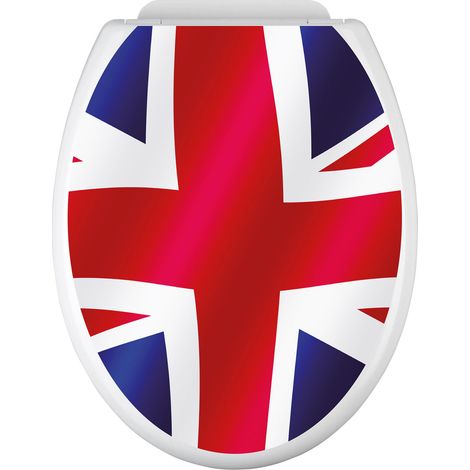 Stickers Abattant WC - Drapeau UK - 35x43 cm - Adhésif BRILLANT (1/2)