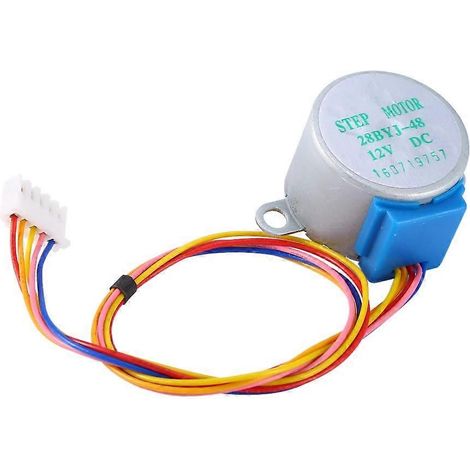 12V 28BYJ48 Schrittmotor mit ULN2003-Steuerung, 4-phasig, 5-adrig, 27mm Motor für DIY-Robotikautomatisierung (1/5)