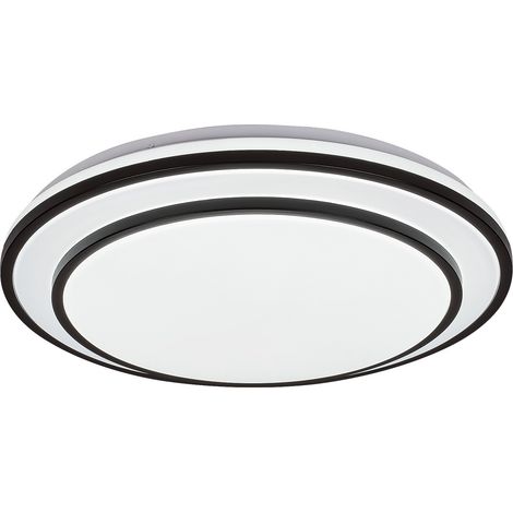 Plafoniera LED dimmerabile Lupita 49cm nera 40W con telecomando (1/5)