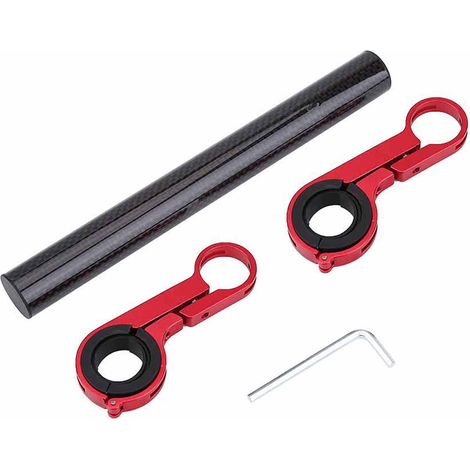 Support guidon vélo – montage extension – lampe poche / compteur vitesse – rouge