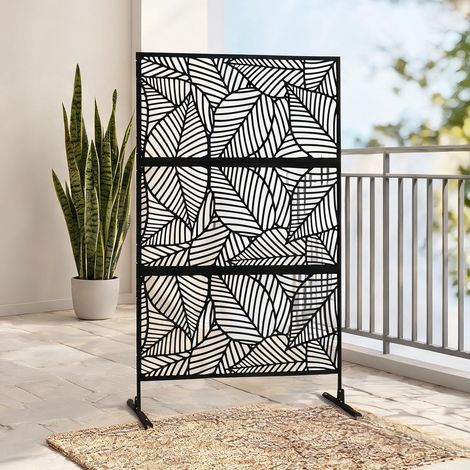 Clôture de jardin negro en acero 122 x 45 x 198 cm (1/5)