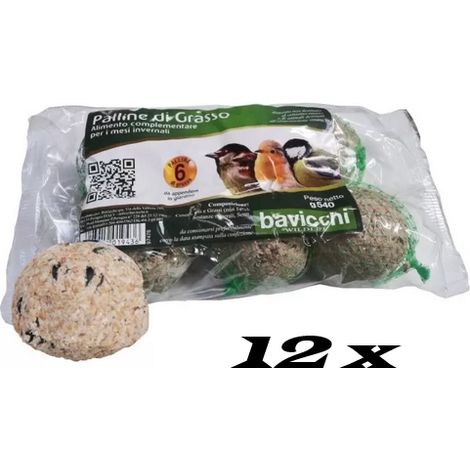 Promo 12 Confezioni - 6 Palle di Grasso per Uccelli Selvatici (1/3)