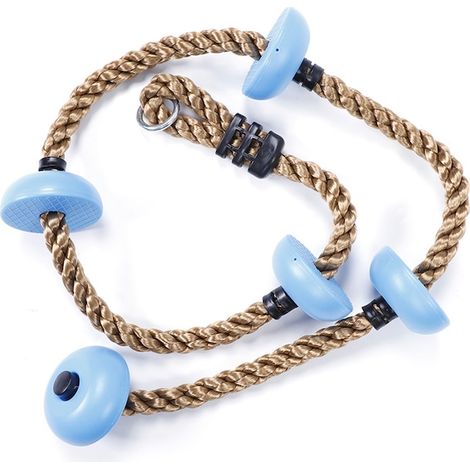 Corde d'escalade avec disque pour enfants, Cozevdnt, 1,8 m, bleue (1/3)
