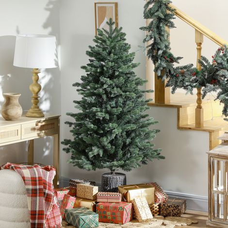 Albero di Natale Artificiale 150cm con 994 Rami, Albero di Natale Realistico con Base in Resina per Casa e Ufficio, Verde (1/5)