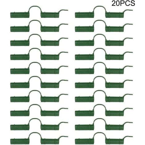 Confezione da 20 clip di fissaggio per serra - Per tubi per serra - Strumento di fissaggio - Per teloni da giardino - Protezione solare. 1,1 cm