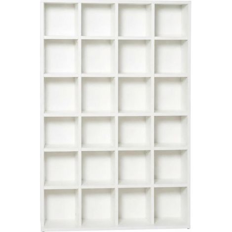 Meuble de rangement design et épuré, bibliothèque ouverte à casiers multiples, armoire à disques polyvalente, pour organiser et exposer dans toutes les pièces (unité de stockage seule). (1/5)