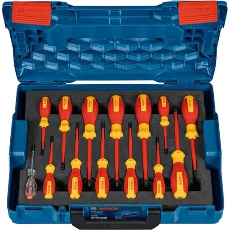 Bosch - Set da 14 pezzi di cacciaviti isolati con tester 1600A02NF9