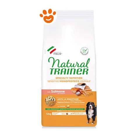 Natural Trainer Dog Sensitive No Gluten Mature Medium Maxi Salmone - Sacco 12 Kg - Cibo Secco Cani