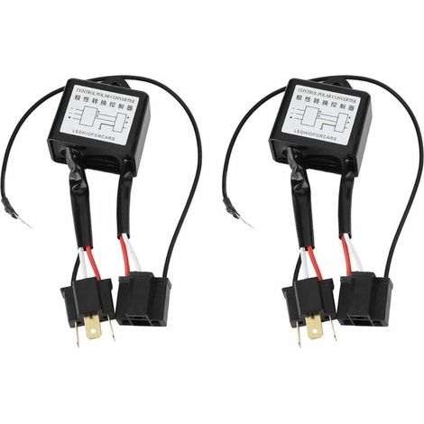 2Pcs Polarité Inversée, Alliage Led Convertisseur Négatif Adaptateur D'Interrupteur De Commutateur Commutateur Polaire Négatif Polarité Inversée Pour H4 (1/5)
