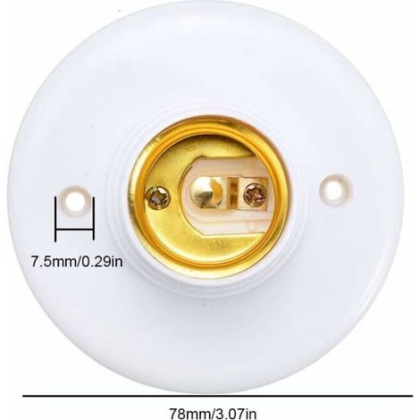 Support de lampe E27 douille à vis en plastique support mural support de convertisseur de base de lampe à LED pour ampoule E27 douille à vis ronde en plastique pour douille d'ampoule 10 pièces (1/4)