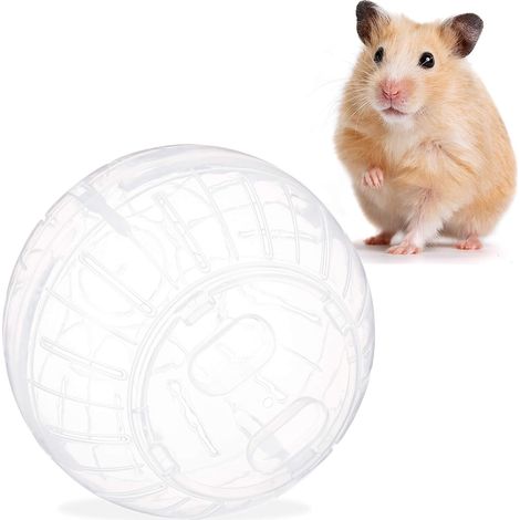 Jouet pour rongeurs - Roue transparente pour hamster avec adhésif imperméable - Nettoie les cages et aquariums - Matière plastique (1/5)