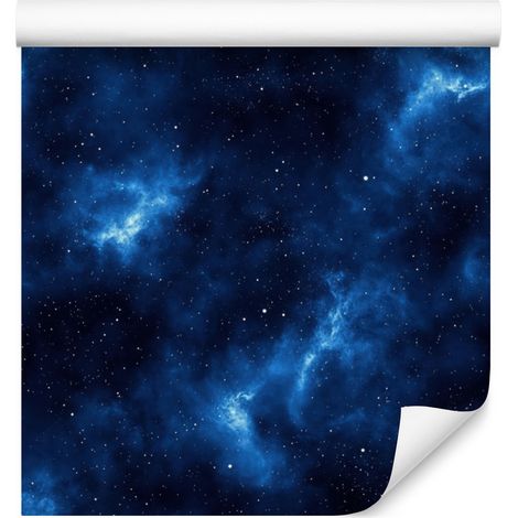 Papier peint aquarelle galaxie bleu marine, montagne bleu marine 50x1000 cm (1/5)