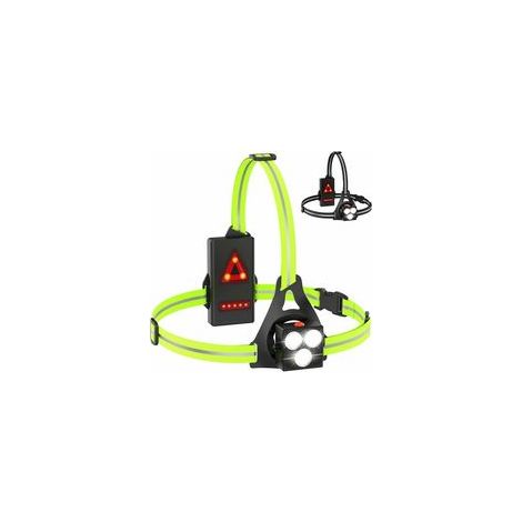 Tigrezy-Lampe de Course à Pied,lampe de course à LED rechargeable par USB,lampe de poitrine réglable à 120°,500 lumens,Éclairage Pour Course avec bandes réfléchissantes pour Jogging,Sports Extérieur