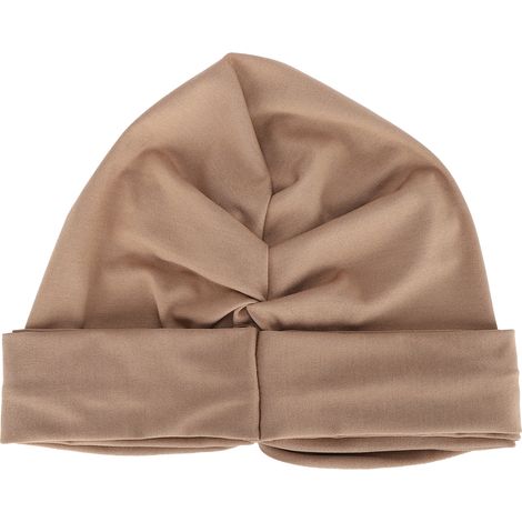Turban extensible pour femmes - Foulard turban moderne - Accessoire cheveux élégant - Champagne (1/5)