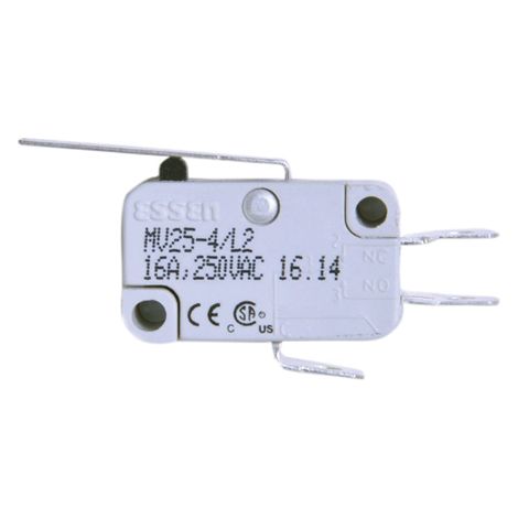Microrupteur RS PRO Levier long droit, 1 RT, 16 A @ 250 V c.a., A souder 250V c.a. ( Prix pour 1 )