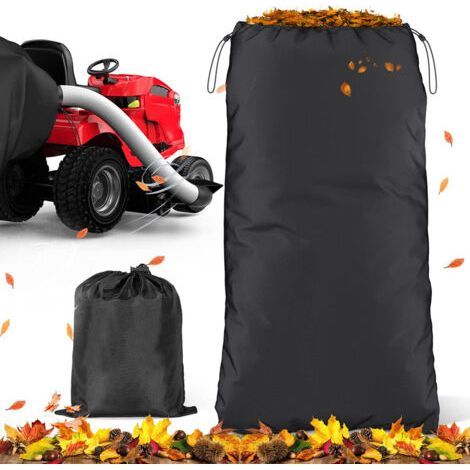 Sac Reutilisable Pour Feuilles De Tracteur De Pelouse 96 X 56 Pouces Extra Large Garden Lawn Leaves Waste Trash Collect Bag (1/5)