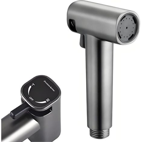 Cabezal de ducha de mano ajustable con dos modos (chorro/rociador de agua) para higiene personal y cuidado de la limpieza. (1/4)