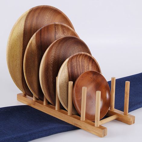 Égouttoir vaisselle avec support pour casseroles, couvercles, bols, tasses et assiettes, étagère de rangement pour livres, organiseur de cuisine (1/5)