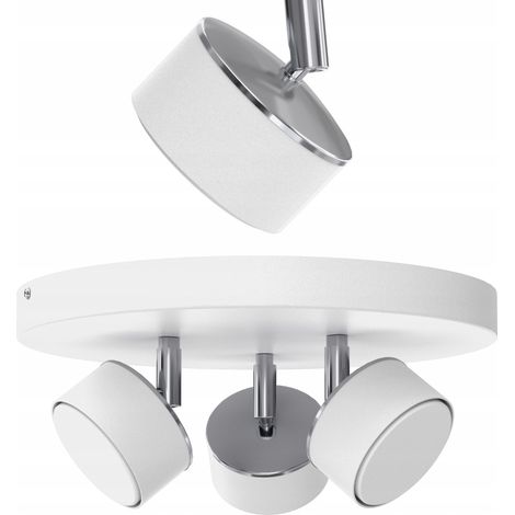 PLAFONNIER PLAFONNIER BLANC CHROME MOBILE LED GX53 LAMPE 3 POINTS POLONAIS (1/4)