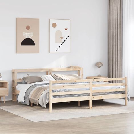 Massivholzbett ohne Matratze 180x200 Kiefernholz vidaXL (1/5)