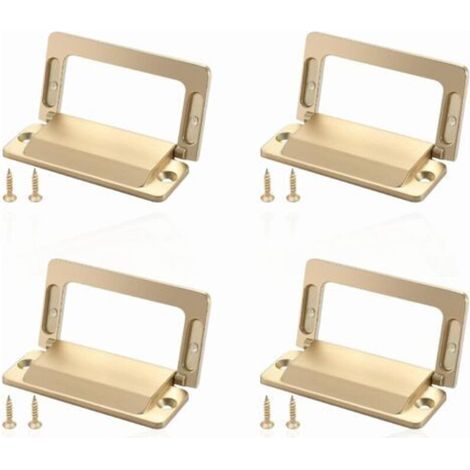 Set of 4 cabinet handles - Zinc alloy - For cabinets - Gold