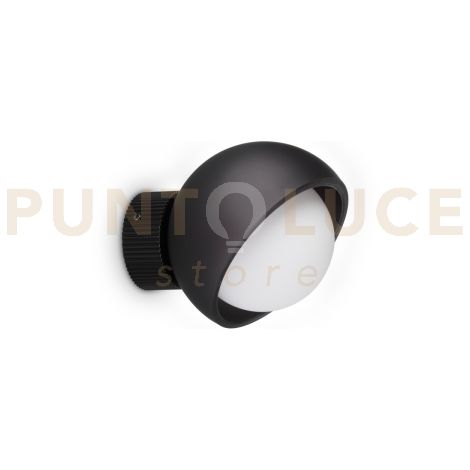 Ideal Lux Applique moderna Bloom 1 luce G9 nero vetro alluminio