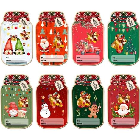Weihnachtsgeschenke für Kinder – selbstgemachte Papierkarten im Einmachglas für Kindergeburtstage, Geschenke für die Schule, Weihnachtsgeschenke und Festtagsbedarf (1/4)