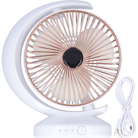 Mini USB Rechargeable Portable Fan, Adjustable Desk Fan - AquaForge (1/5)