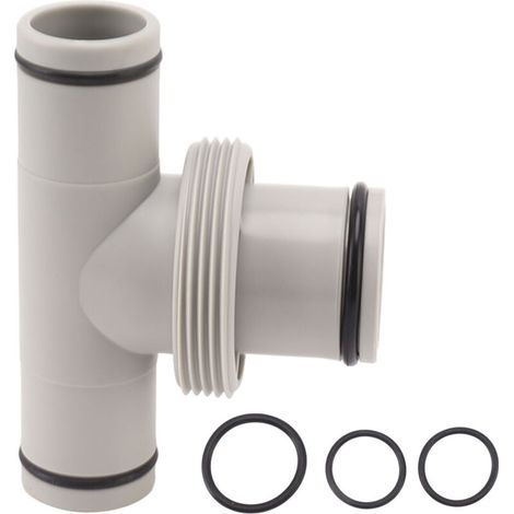 T-Stück-Adapter für Poolpumpen, 1,5 auf 1,25 Zoll, Anschluss für Schlauch und Kolben, Poolwartung