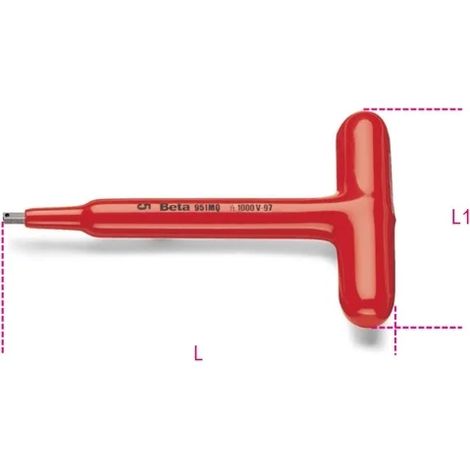 Clé à douille hexagonale avec poignée isolée 1000v beta 951mq - 5
