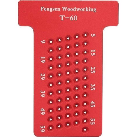 Aluminum T-type hole marking tool – Positioning gauge for wood planer – Precise cross gauge for manual marking (1/5)