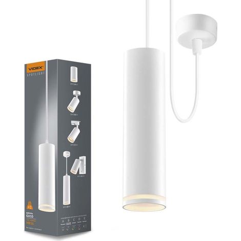 Lampada soffitto tubo moderna bianca GU10 Videx VL-SPF05D-W (1/4)