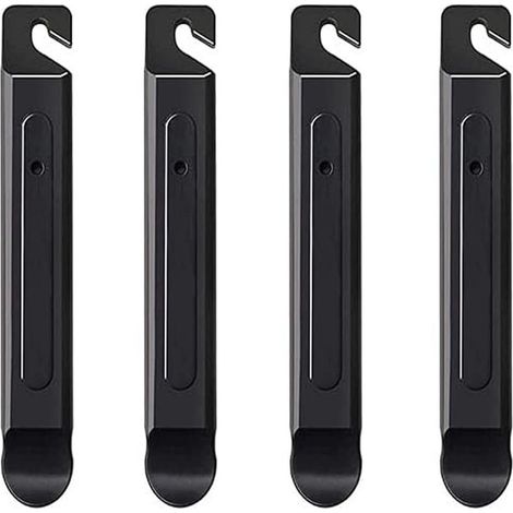 Lot de 4 outils de remplacement pour tige de pneu de vélo, tige de pneu en nylon pour vélo, noir (1/5)