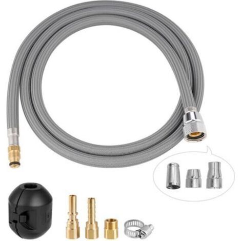Remplacement du tuyau du robinet à tirette compatible avec les robinets de cuisine Hansgrohe/Grohe avec 6 adaptateurs, Standard 88624000/46174000 /46092000 Model Hose Replacment,1.5m
